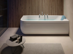 AQUASOUL LOUNGE - Hydromassage corner bathtub with chromotherapy - Bathtub by Jacuzzi®