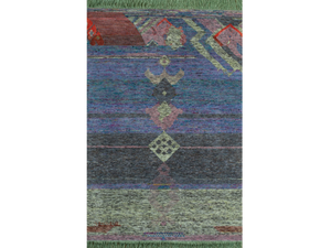 LES-1081 Natural Charcoal/ChineseHibiscu - Patterned rectangular handmade rug - Rug by Jaipur Rugs