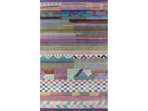 LES-1142 Antique White/Ebony - Rectangular handmade rug with geometric shapes - Rug by Jaipur Rugs