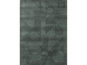 TRAVERSE TRA-1595 Thyme/Thyme - Rectangular handmade rug with geometric shapes - Rug by Jaipur Rugs