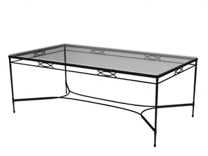 AMALFI GRANDE X - Rectangular Glass and Stainless Steel dining table - Table by JANUS et Cie