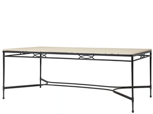 AMALFI GRANDE X - Rectangular resin and stainless steel dining table - Table by JANUS et Cie
