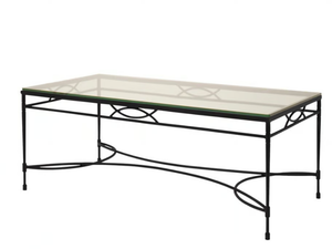 AMALFI - Rectangular Glass and Stainless Steel cocktail table - Side table by JANUS et Cie