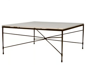 AMALFI STAR - Square resin and stainless steel cocktail table - Side table by JANUS et Cie