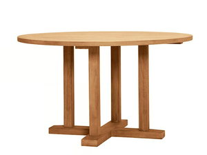ARBOR - Round teak dining table - Table by JANUS et Cie