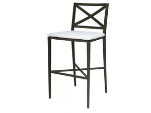 AZIMUTH CROSS - High powder coated aluminium barstool - Stool by JANUS et Cie