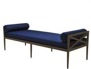 AZIMUTH CROSS - Powder coated aluminium backless bench - Bench by JANUS et Cie