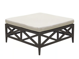 AZIMUTH CROSS - Powder coated aluminium footstool - Pouf by JANUS et Cie