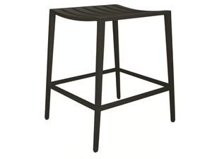 AZIMUTH LINEAR - Powder coated aluminium stool - Stool by JANUS et Cie