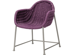 CHOPSTIX - Olefin fiber garden chair with armrests - Chair by JANUS et Cie