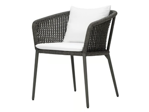 KNOT - Olefin rope chair with armrests - Chair by JANUS et Cie