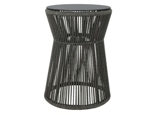 KNOT - Round olefin rope and aluminium side table - Side table by JANUS et Cie