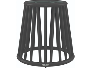 KYOTO ALU - Round glass and aluminium garden side table - Side table by JANUS et Cie
