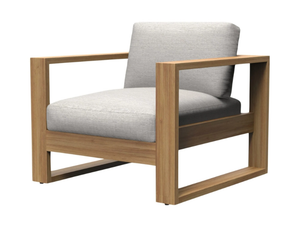 MATISSE TEAK - Teak garden armchair with armrests - Armchair by JANUS et Cie