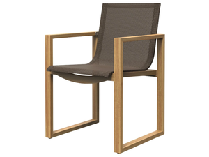 MATISSE TEAK - Teak garden chair with armrests - Chair by JANUS et Cie