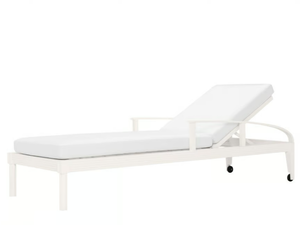 QUADRATL - Aluminium sun lounger with armrests - Outdoor furniture by JANUS et Cie