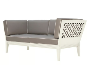 QUADRATL CLUB - 2 seater aluminium sofa - Sofa by JANUS et Cie