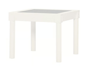 QUADRATL - Rectangular glass and aluminium side table - Side table by JANUS et Cie