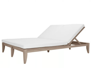 RELAIS - Double teak sun lounger - Outdoor furniture by JANUS et Cie
