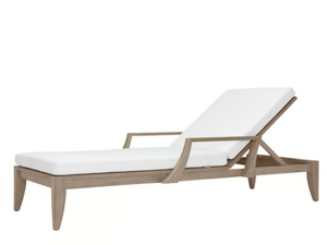 RELAIS - Teak sun lounger with armrests - Outdoor furniture by JANUS et Cie