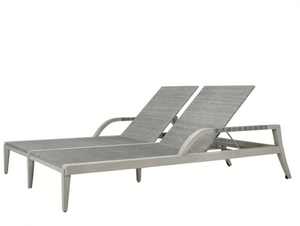 ROCK GARDEN - Double Recliner teak sun lounger with armrests - Armchair by JANUS et Cie