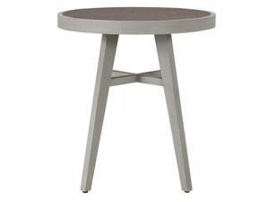 ROCK GARDEN - Round teak garden side table - Side table by JANUS et Cie