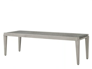 ROCK GARDEN - Teak and JanusFiber® garden bench - Bench by JANUS et Cie