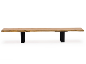 NATURE - Aluminium and wood garden bench - Bench by Jardinico