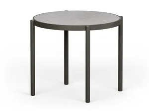 SCOOP - Round powder coated aluminium garden side table - Side table by Jardinico
