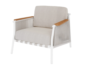 SCOOP - Upholstered fabric garden armchair with armrests - Armchair by Jardinico