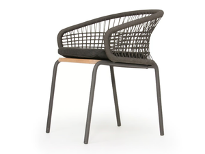 YUNA - Rope garden chair with armrests - Chair by Jardinico