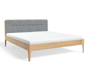 AIRA 180x200 - Wooden double bed with upholstered headboard - Bed frame by JAVORINA