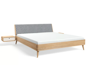 TERRA 180x200L - Wooden double bed with integrated nightstands - Bed frame by JAVORINA