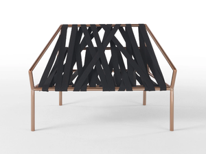 LIGOMANCER - Armchair with metal armrests and elastic bands - Armchair by JCP UNIVERSE