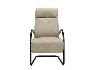 HOWARD - Cantilever leather armchair with armrests - Armchair by Jess