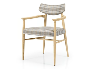 BIZU M1131UUW - Upholstered wooden chair with armrests - Chair by JMS