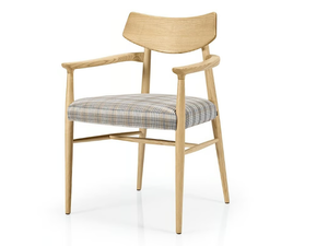 BIZU M1131UW - Upholstered wooden chair with armrests - Chair by JMS