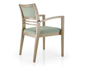 CASSIS - Open back leather chair with armrests - Chair by JMS