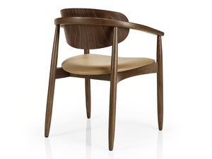 JOANNA - Wooden restaurant chair with armrests - Chair by JMS