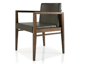 SERENA - Leather chair with armrests - Chair by JMS