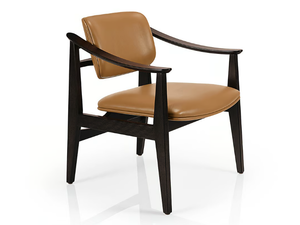 SHANNA M1058UUST - Leather easy chair with armrests - Armchair by JMS