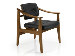 SHANNA M1058WUUCR - Leather easy chair with armrests - Armchair by JMS
