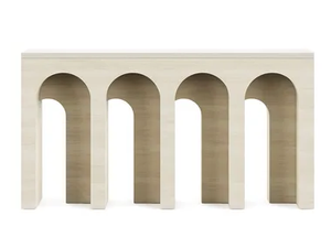 ARCADE - Rectangular oak console table - Console by JOSÉ LEITE DE CASTRO