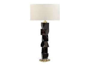 CUPRA - Wooden high side table - Table lamp by JOSÉ LEITE DE CASTRO