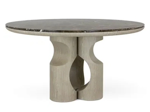 MOKARA 1 - Round marble dining table - Table by JOSÉ LEITE DE CASTRO