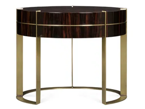 MOON - Oval ebony bedside table - Side table by JOSÉ LEITE DE CASTRO