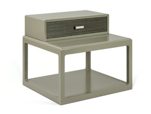 SAGE - Rectangular wooden bedside table with drawer - Side table by JOSÉ LEITE DE CASTRO