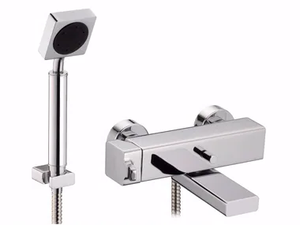 MARK II - 2 hole chromed brass bathtub mixer with hand shower - Tap by JUSTIME