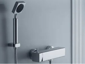MARK - Wall-mounted chromed brass handshower with hose - Shower by JUSTIME