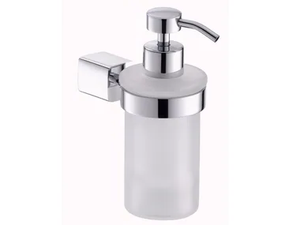 MARK - Wall-mounted glass Bathroom soap dispenser - Sanitary accessories by JUSTIME